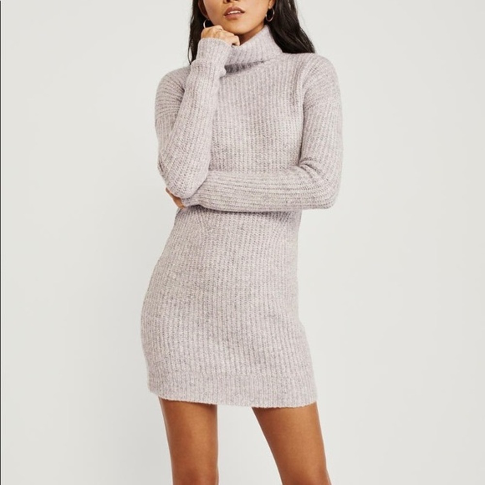 Abercrombie turtleneck sweater dress | Grey | XS